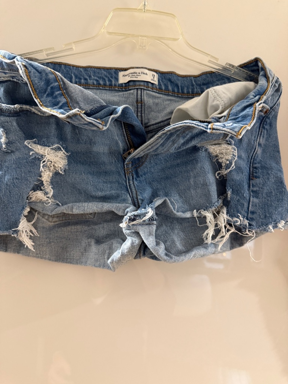 Abercrombie & Fitch Distressed Denim Cutoff Shorts - Blue